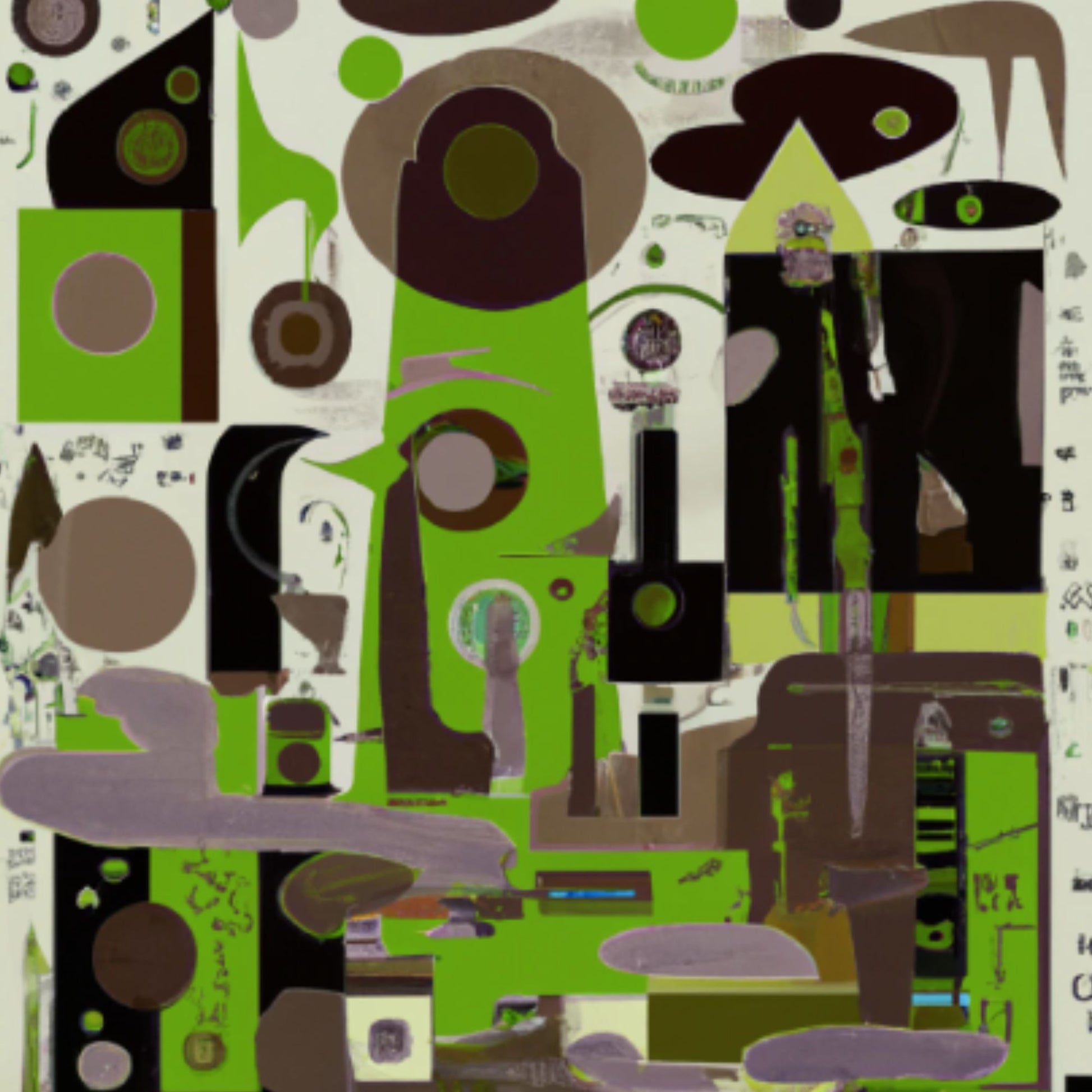 abstract artwork for living room green