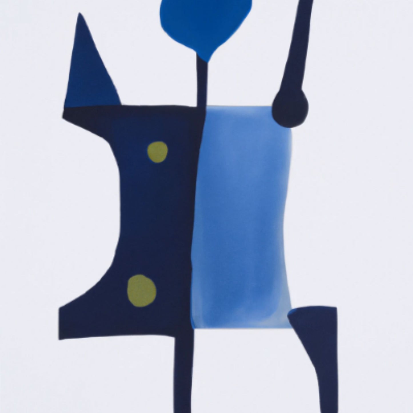 blue abstract wall art