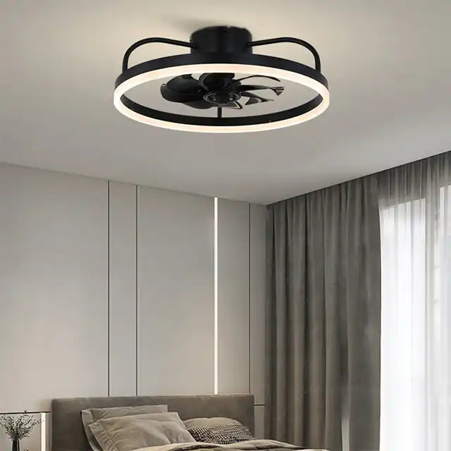 black ceiling fan