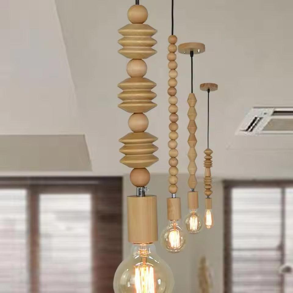 Wood Bead Chandelier, Ceiling Lights - WbAC Ceiling Lights and Home Decor