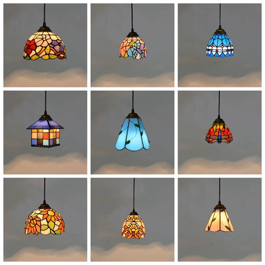 tiffany style hanging swag lamps tiffany stained glass lamps coloured glass ceiling lights