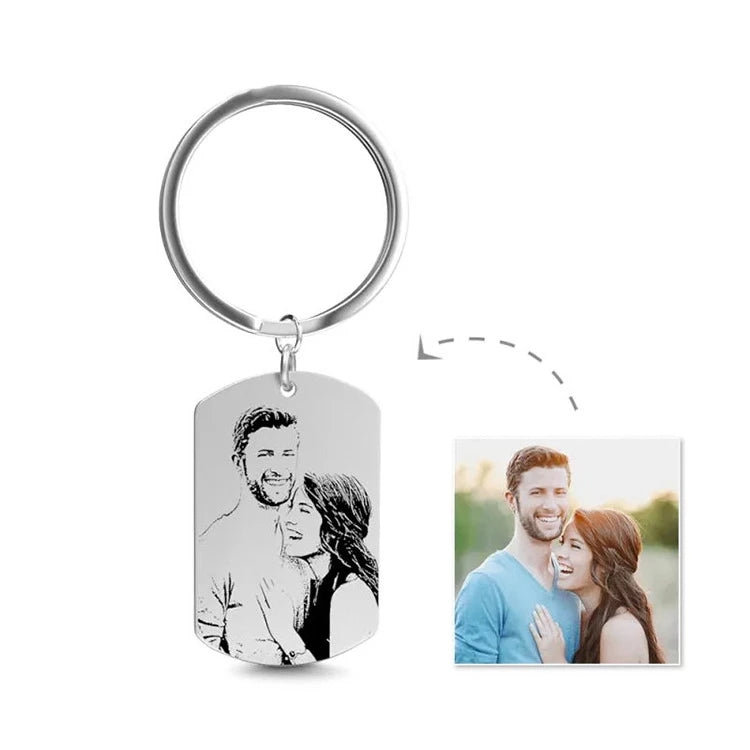 personalized photo keychain custom keyring photo custom keychains with photo engraved picture keychain