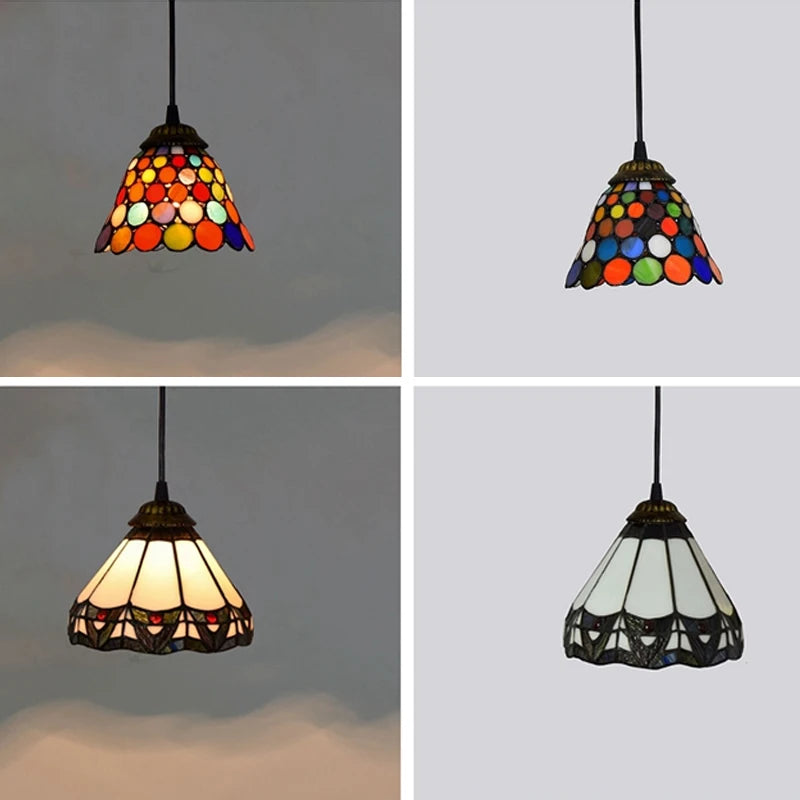 coloured glass ceiling lights