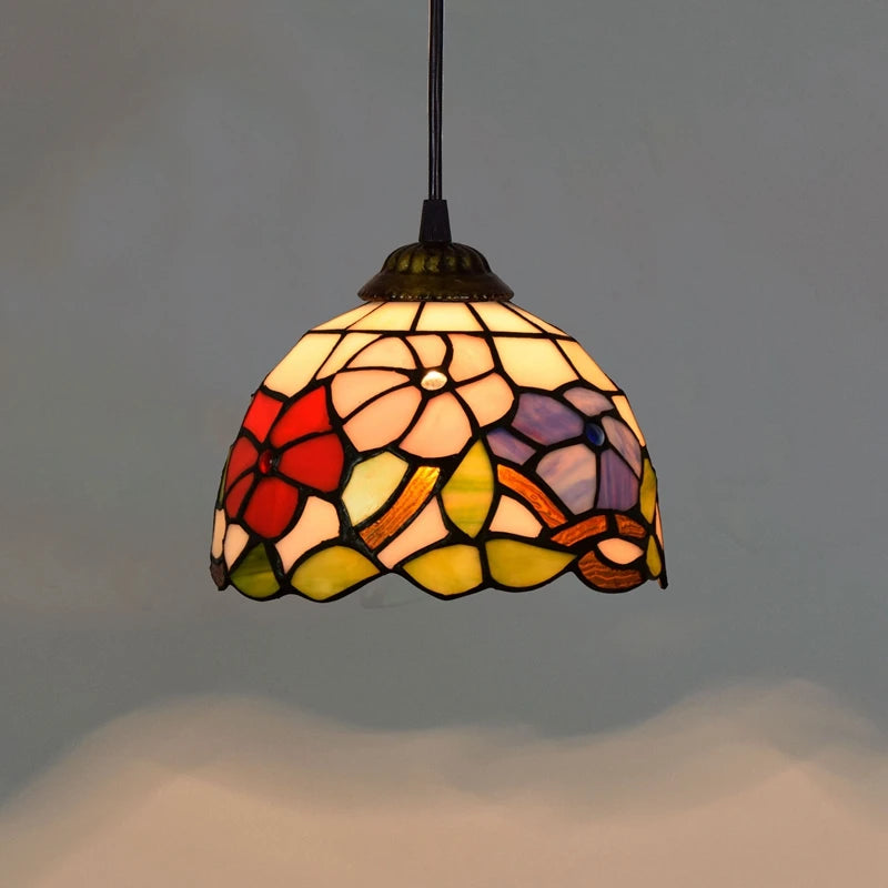 stained glass ceiling light