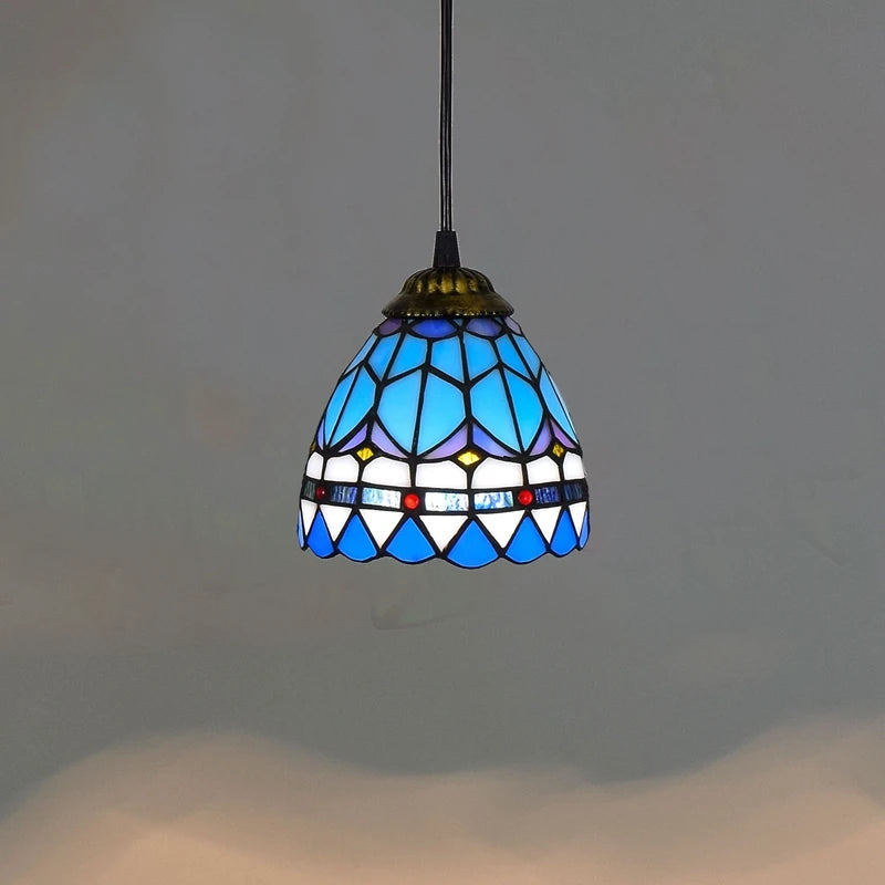 stained glass flush mount light