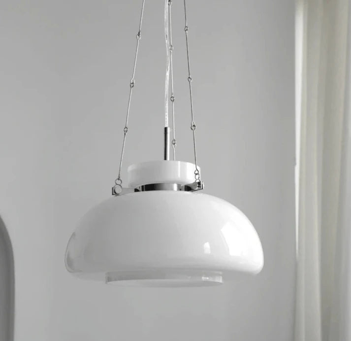 Nordic LED Ceiling Light Milk White Pendant Light Glass Lighting Fixture