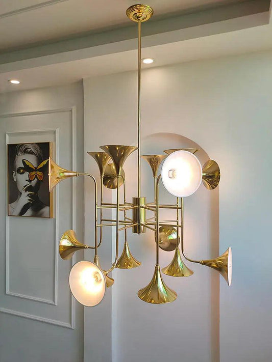 Golden Horn Chandelier Lights - WbAC Ceiling Lights and Home Decor