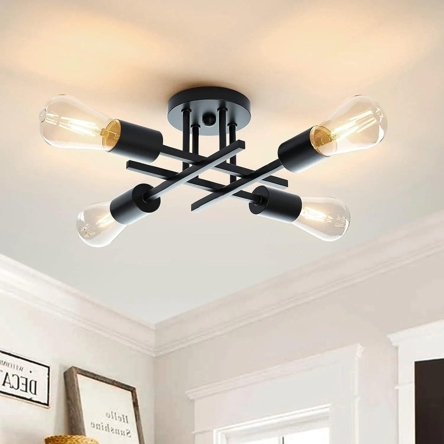 Black Ceiling Light Fixture, - WbAC Ceiling Lights and Home Decor