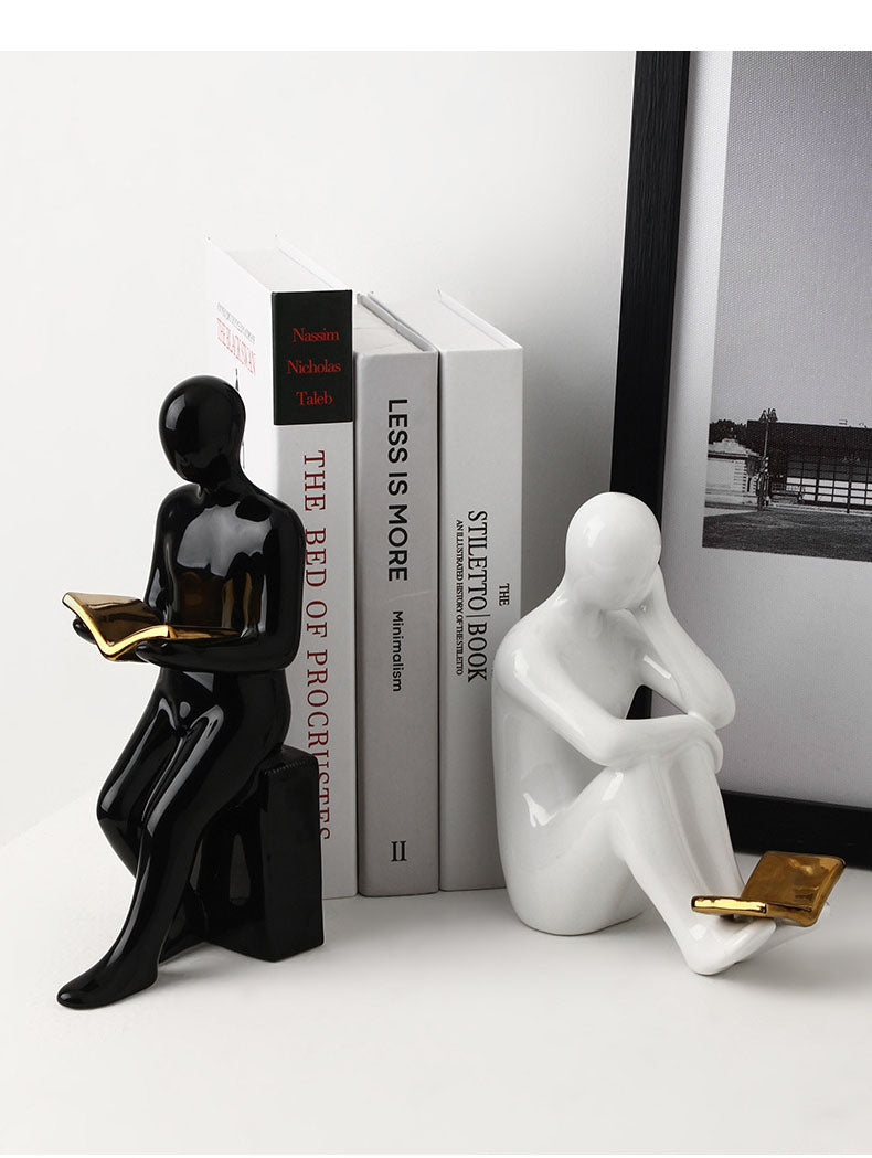 1 Pair Nordic Style Home Decor Bookend Shape of a Woman