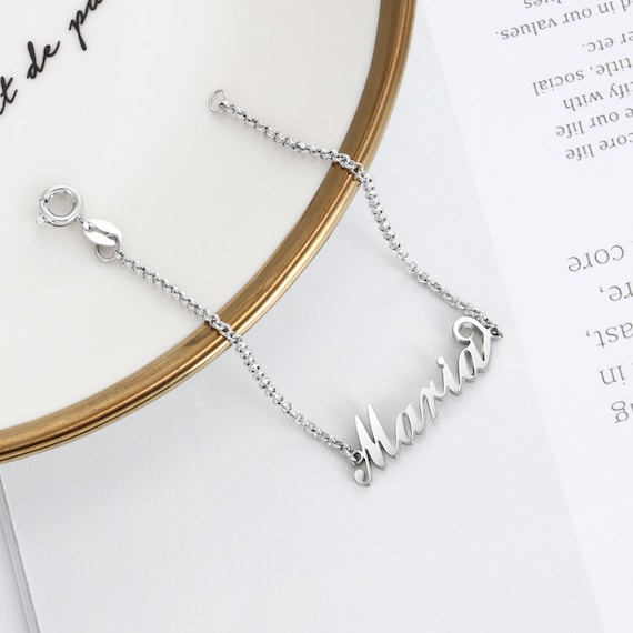 personalised silver bracelets for her