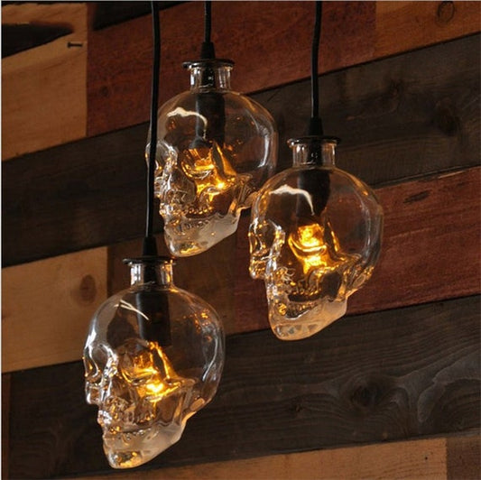 skull light glass pendant	glass ceiling light	