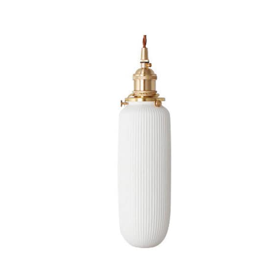 white cylinder pendant light