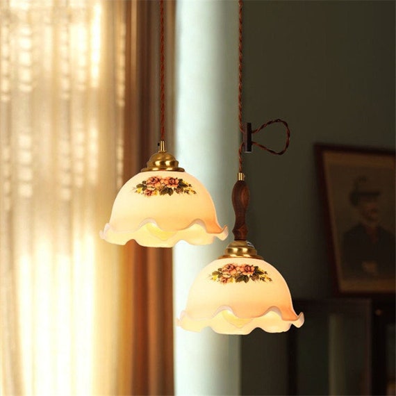 lamps suspended glass vintage hang lamp vintage design