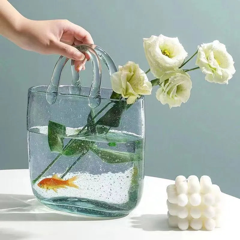 Nordijski stil staklena vaza za cvijeće Zdjela za ribu vaza za stolni ukras Vaza za torbicu