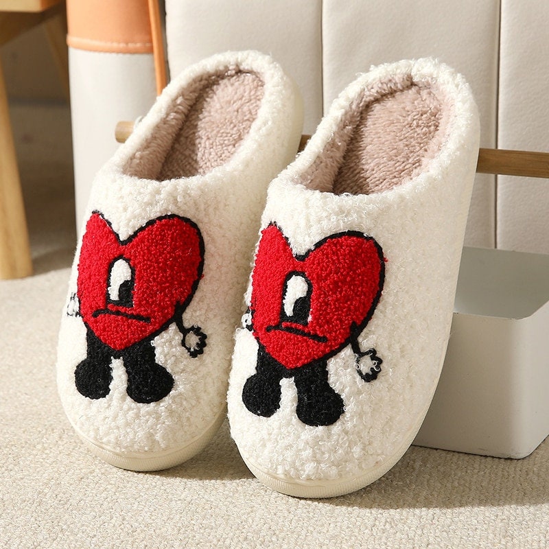 slippers with smiley face