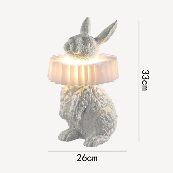 roar and rabbit ripple ceramic table lamp
