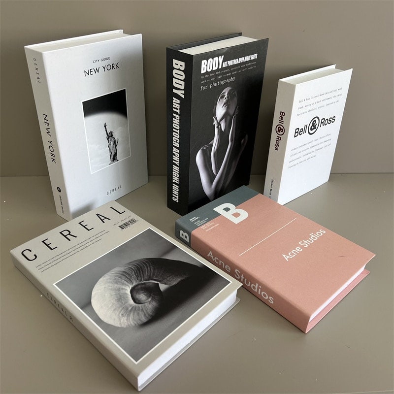 fake designer books for coffee table