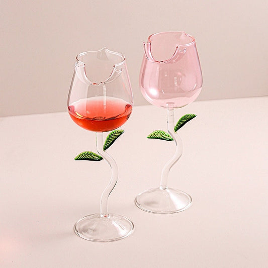 rose wine glass crystal glasses unique wine glasses