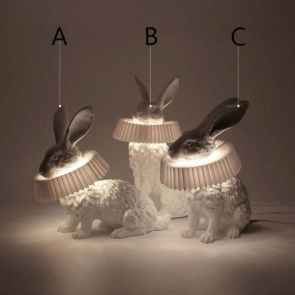 white rabbit table lamp