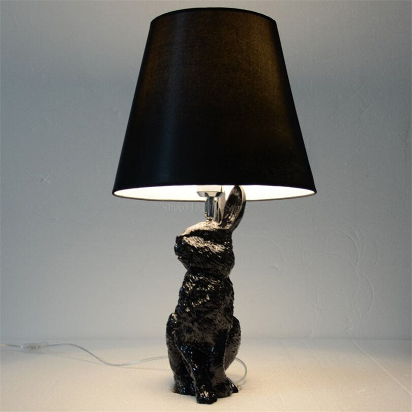 rabbit lamp with shade