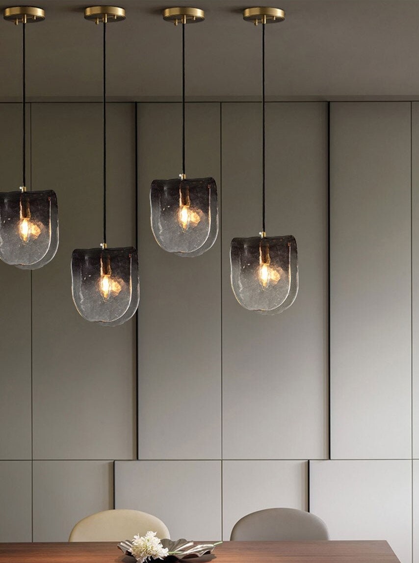 glass pendant lights for kitchen