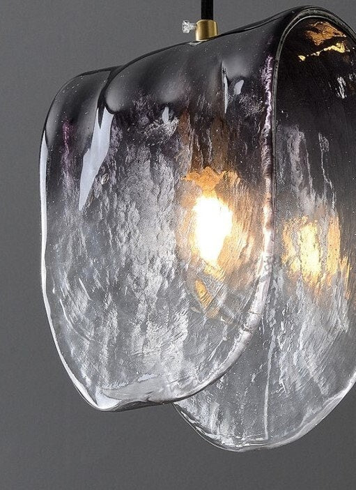 ribbed glass pendant light smoked glass pendant light
