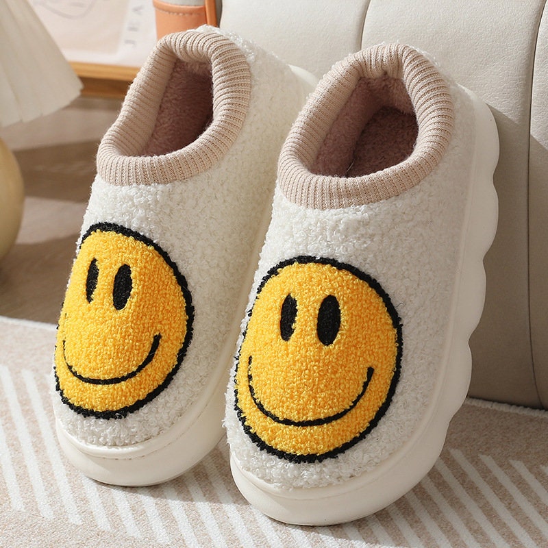 smiley face slippers original  gifts for women  gifts for men