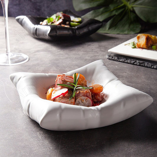 Keramický polštář jídelní talíř umělecké pojetí nádobí