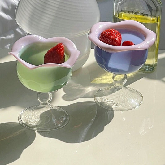 crystal glasses dessert bowl